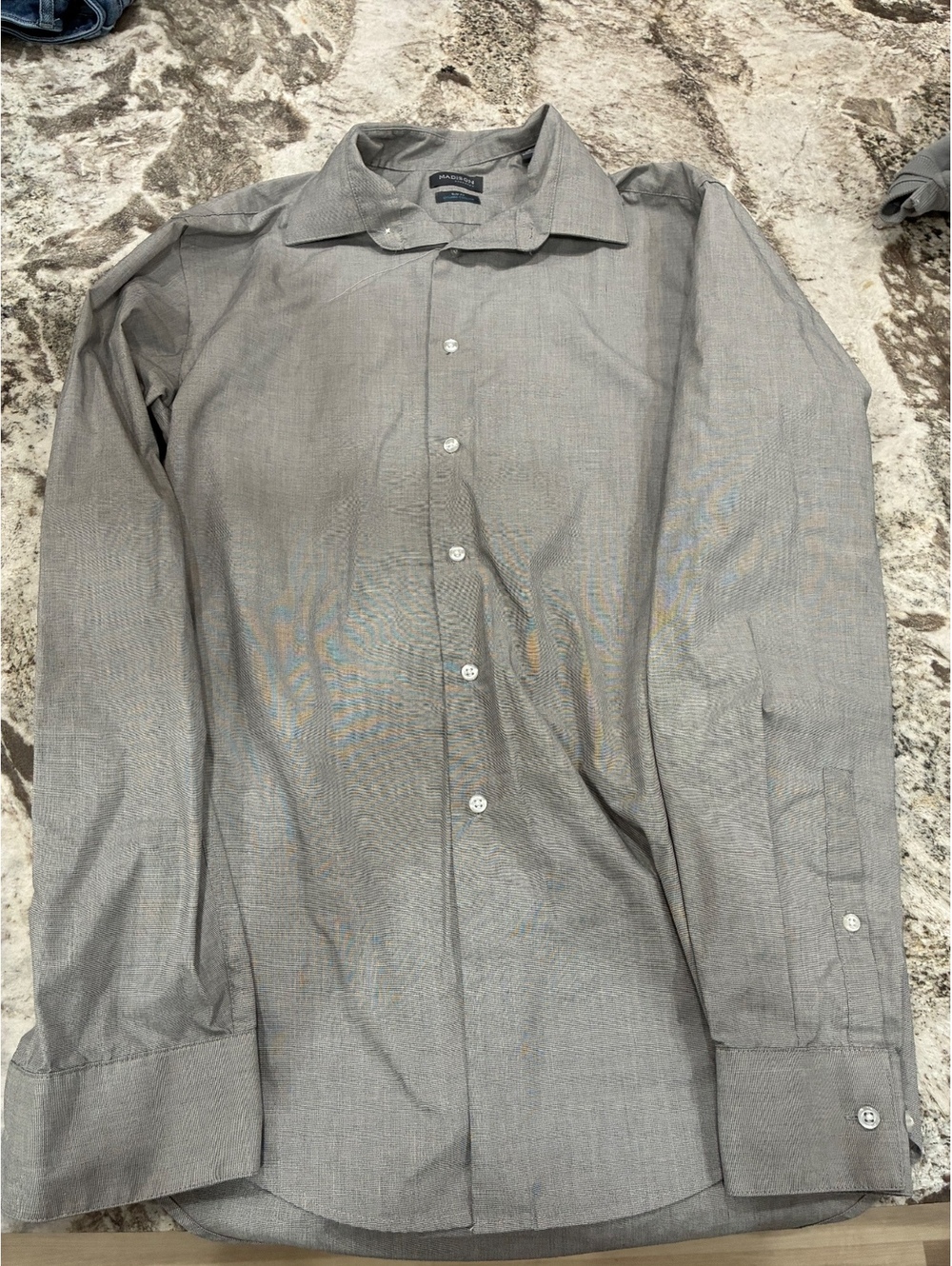 Madison Slim Fit Dynamic Stretch Gray Dress Shirt